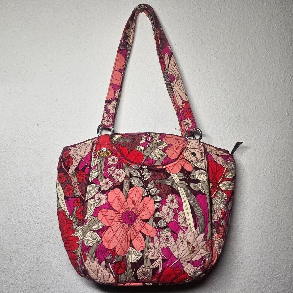 vera Bradley paisley pink vintage y2k quilted tote bag w/ matching wallet